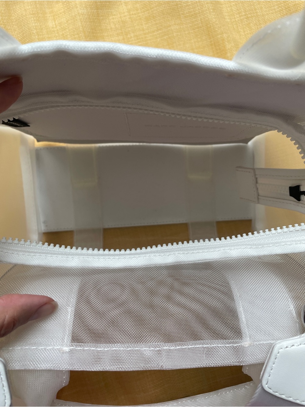 Marc Jacobs White Clear PVC 'The Tote Bag' with White Trim - Picture 8 of 13